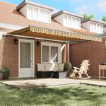 vidaXL Auvent Rétractable Multicolore 450 ×300 cm tissu