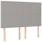 vidaXL Sommier à lattes de lit avec matelas Gris clair 140x190cm Tissu