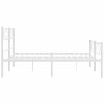 vidaXL Cadre de lit métal avec tête de lit/pied de lit blanc 150x200cm
