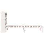 vidaXL Lit bibliothèque sans matelas blanc 75x190cm bois de pin massif