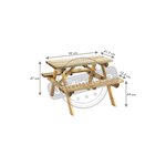 Table pique-nique bois pour enfant wapiti