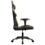 vidaXL Chaise de jeu Noir et doré Similicuir