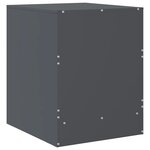 vidaXL Table de chevet anthracite 34 5x39x44 cm acier