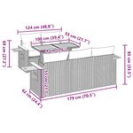 vidaXL Salon de jardin avec coussins 6 Pièces gris résine tressée acacia