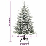 vidaXL Arbre de Noël artificiel LED et flocons de neige 120 cm PVC PE