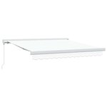 vidaXL Auvent Rétractable Blanc 300 x 250 cm Tissu et Métal