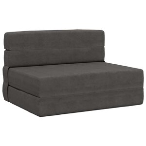 vidaXL Canapé-lit pliable Gris foncé 70 x 72 x 60 cm Tissu