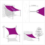vidaXL Voile d'ombrage 160 g/m² Rouge 5x7 m PEHD