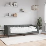 vidaXL Lit de jour avec matelas gris foncé 80x200 cm tissu