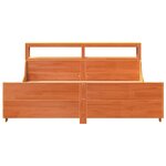 vidaXL Cadre de lit sans matelas cire marron 180x200cm bois pin massif