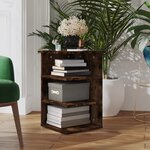 vidaXL Armoire latérale Chêne fumé 35x35x55 cm Bois d'ingénierie