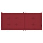 vidaXL Chaises de jardin lot de 4 avec coussins bordeaux Teck solide