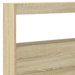 vidaXL Armoire tête de lit avec LED chêne sonoma 220x17x102 cm