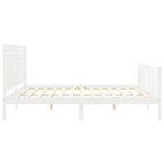 vidaXL Cadre de lit sans matelas blanc 200x200 cm bois massif de pin