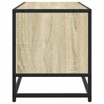 vidaXL Meuble TV chêne sonoma 100x34 5x40cm bois d'ingénierie et métal
