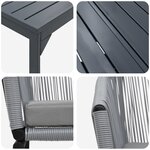 vidaXL Ensemble de salle à manger pour jardin 9 pc Gris polyrotin