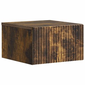 vidaXL Cabinet de chevet mural Chêne fumé 33 x 34 5 x 20 cm