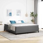 vidaXL Cadre de lit Gris clair 180 x 200 cm Tissu en velours côtelé