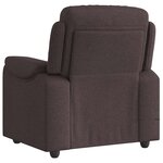 vidaXL Fauteuil de massage inclinable Marron foncé Tissu