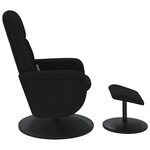vidaXL Fauteuil de massage inclinable avec repose-pied noir velours