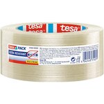 Ruban Adhésif d'Emballage Monofilament 50 m x 50 mm Transparent Ultra resistant x 3 TESA