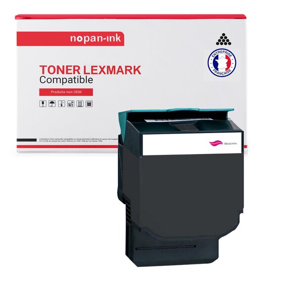 NOPAN-INK - Toner x1 70C2HM0 (Magenta) - Compatible pour Lexmark CS310 CS310dn CS310n CS410 CS410dn CS410dtn CS410n CS510 CS510de CS