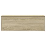 vidaXL Boîte de rangement chêne sonoma 102x35x35 cm bois d'ingénierie