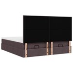 VidaXL Cadre de lit ottoman avec matelas marron foncé 180x200 cm tissu