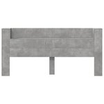 vidaXL Armoire tête de lit avec LED gris béton 220x16 5x103 5 cm