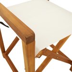 vidaXL Chaises de jardin pliables lot de 2 blanc crème tissu
