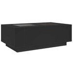 vidaXL Table basse avec LED infini noir 116x69x40 cm