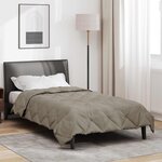 vidaXL Duvet complet toute l'année Gris clair 220 x 140 cm Microfibre