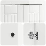 vidaXL Armoire sous évier de salle de bain Blanc brillant