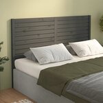 vidaXL Tête de lit Gris 126x4x100 cm Bois massif de pin