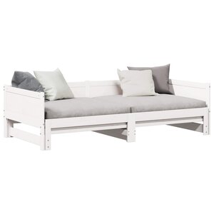 vidaXL Lit Pull-out de Jour Blanc 203 5 x 184 x 56 5 cm