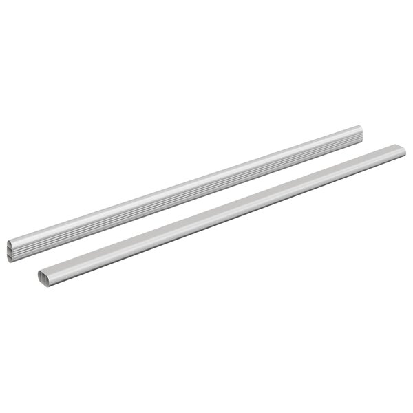 vidaXL Tige de placard 2 Pièces Argenté 764 x 15 x 29 mm