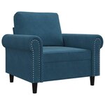 vidaXL Fauteuil Bleu 60 cm Velours