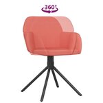 vidaXL Chaises pivotantes à manger lot de 2 Rose Velours