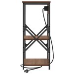 vidaXL Cabinet de chevet avec étagère Chêne marron 41 x 31 x 76 cm