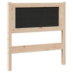 vidaXL Tête de lit capitonnée avec tête de lit Marron 75 cm Pin massif