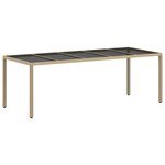 vidaXL Ensemble de salle à manger pour jardin 11 Pièces Beige Poly rotin