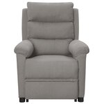 vidaXL Fauteuil Gris clair Tissu