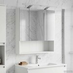vidaXL Armoire Miroir de Salle de Bain Blanc 60 x 14.5 x 70 cm