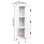vidaXL Armoire à casiers Blanc 38x45x180 cm Acier