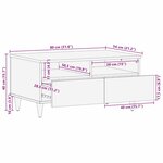 vidaXL Table basse marron miel 80 x 54 x 40 cm bois de manguier massif