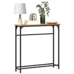vidaXL Table console avec étagère Chêne artisanal 75 x 19 5 x 75 cm