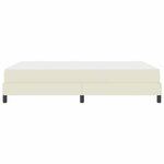 vidaXL Cadre de lit avec matelas Crème 140 x 190 cm tissu