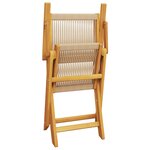 vidaXL Ensemble de bistro 3 Pièces beige polypropylène et bois massif