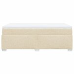 vidaXL Sommier à lattes de lit avec matelas Crème 120x200 cm Tissu