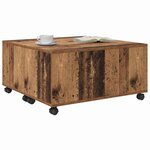 vidaXL Table basse Bois ancien 75 x 75 x 38 cm Bois d'ingénierie